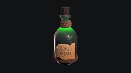 Pirate Bottle fanart, rust, thieves, seaofthieves, pirate-style, 3d, pirate, bottle, of, sea
