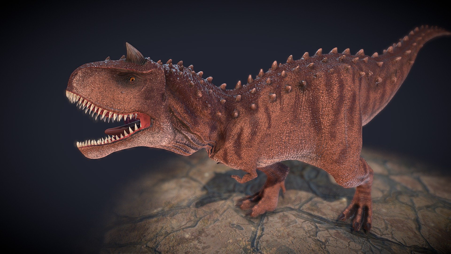 Hi dear friends!

And welcome to the final result of the July Project of my Patreon.

I really enjoyed making this more realistic Dinosaur style, because I used the new blender 2.8 with all the new features that it has.  And this new version of blender is greatest, they improve a lot the 3D performance, the visualization of the matcaps and the workflow, is more intuitive to work and smoother. 

Definitely is a great update of this awesome software. 

Hope you enjoy the result of this project,  you can find the entire workflow videos in my Patreon page or in my Gumroad Shop!!

Please let me know any question I will so glad to help you.

Take Care! - Carnotaurus July Project of Patreon - 3D model by Magnaomega 3d model