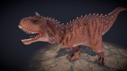 Carnotaurus July Project of Patreon b3d, carnotaurus, jurassicpark, jurassicworld, realistic-pbr-texturing, blender, substance-painter, canotauro