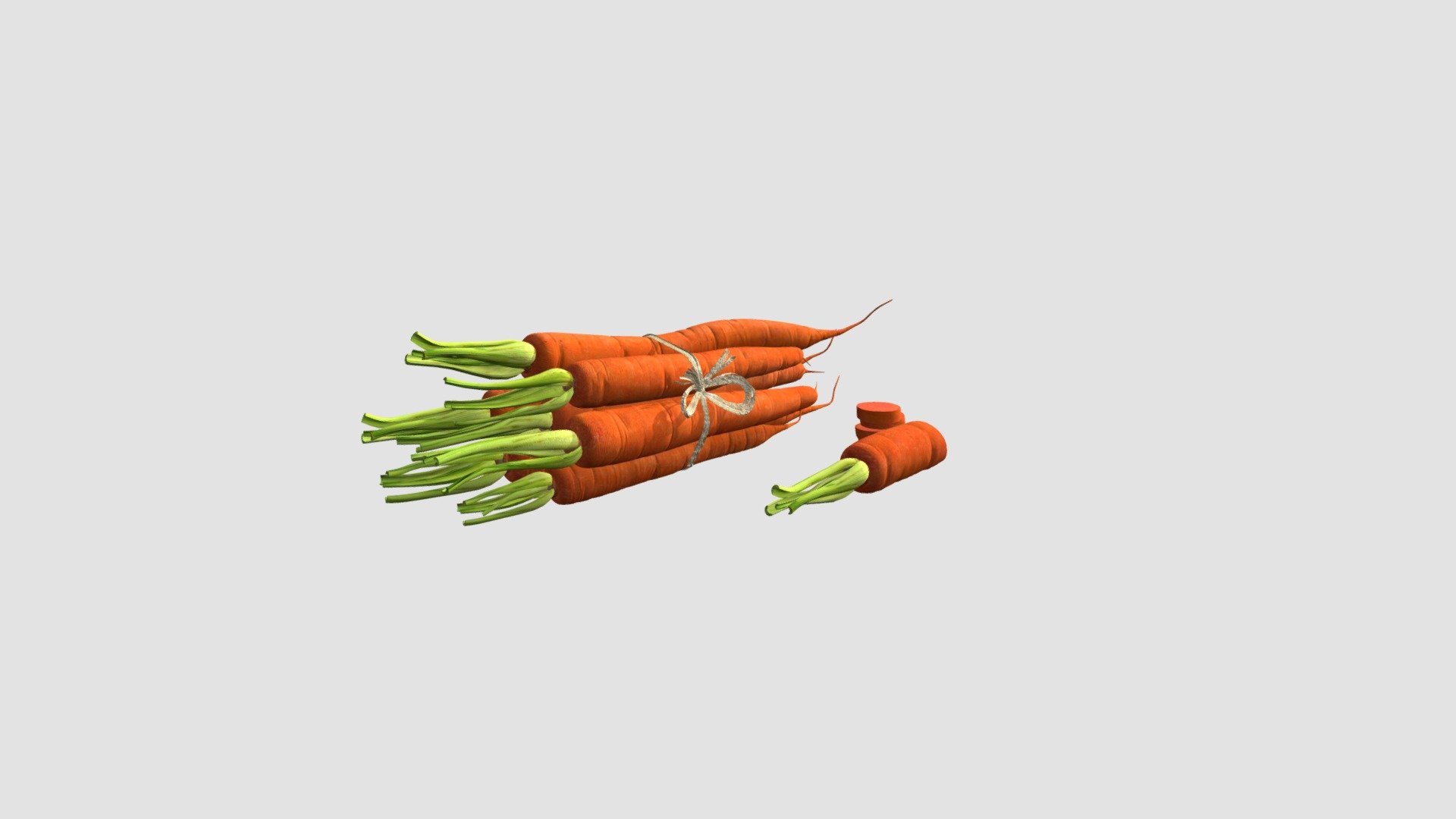 Highly detailed 3d model of carrots with all textures, shaders and materials. It is ready to use, just put it into your scene 3d model