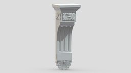 Scroll Corbel 54 stl, room, printing, set, element, luxury, console, architectural, detail, column, module, pack, ornament, molding, cornice, carving, classic, decorative, bracket, capital, decor, print, printable, baroque, classical, kitbash, pearlworks, architecture, 3d, house, decoration, interior, wall, pearlwork