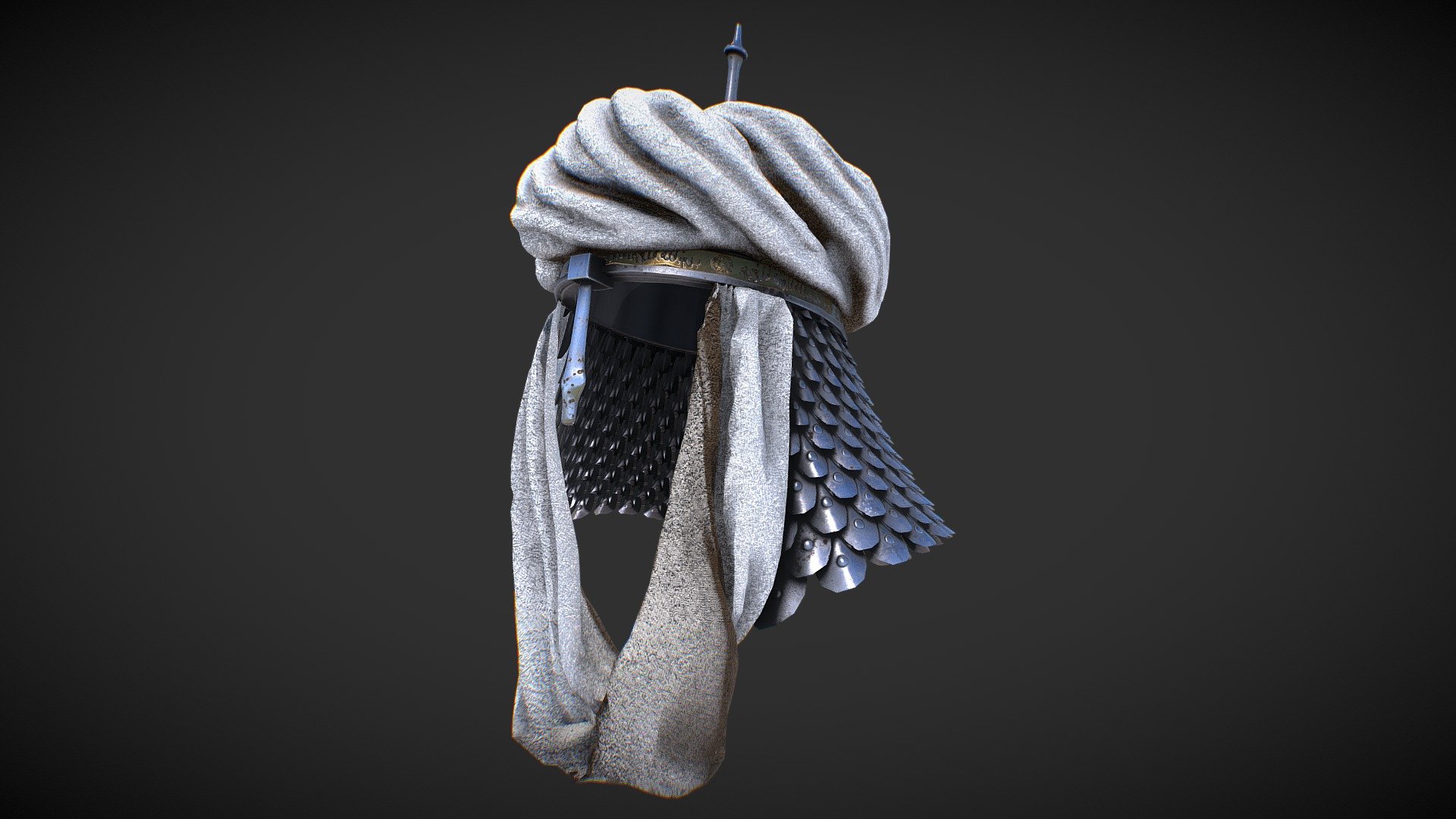 Hello. This is a high definition quality polygon of a Combat Staff 2 3D Model with PBR textures. Extremely detailed and realistic. Suitable for movie prop, architectural visualizations, advertising renders and other. The archive includes Obj and FBX, textures for the Unity: Base color, Height, Metallic, Mixed AO, Normal_OpenGL, Roughness. And also included in the archive textures for UE: BaseColor, Normal, OcclusionRoughnessMetallic. All textures are 4k resolution. The model contains 1 object: Combat Staff 2 - medieval_helmet_1 - Buy Royalty Free 3D model by Nicu_Tepes_Vulpe 3d model