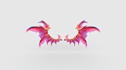 Cartoon death wing Low-poly 3D model