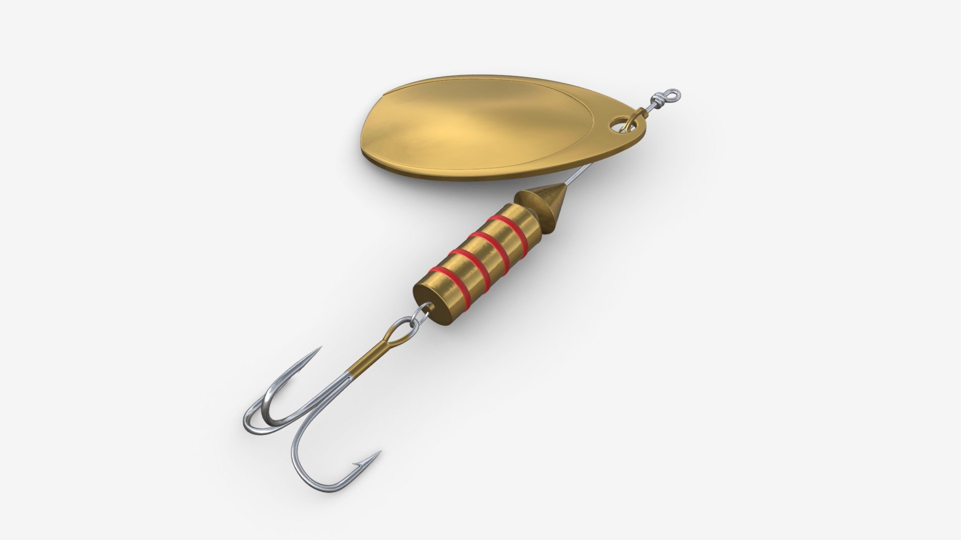 Fishing spinner bait 01 - Buy Royalty Free 3D model by HQ3DMOD (@AivisAstics) 3d model