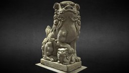 Lion-statue-035F 岡山壽天宮（福德祠）