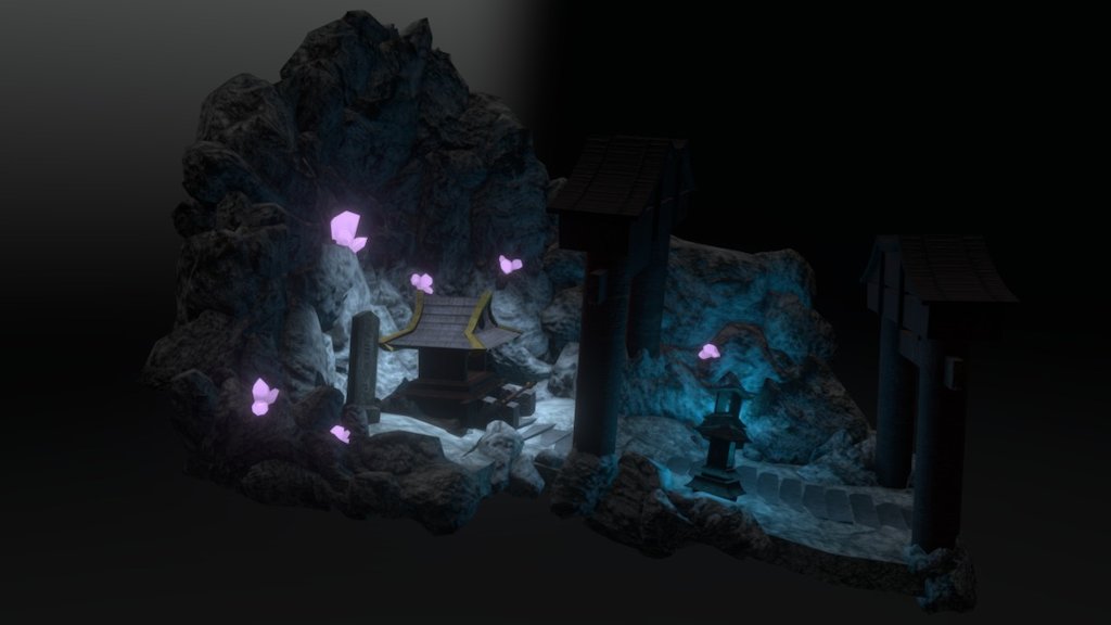 Japanese Cave Shrine - 3D model by David Zhang (@david_zhang) 3d model