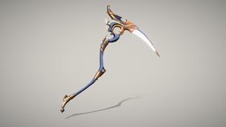 Divine Reaper reaper, ready, scythe, golden, divine, fantasyweapon, weapon, game, lowpoly, stylized, gameready