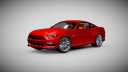 Ford Mustang GT (Interior) mustang, sportscar, american, realistic, musclecar, 2015, ford-mustang, muscle-car, lowpoly, interior, 2015-ford-mustang-gt