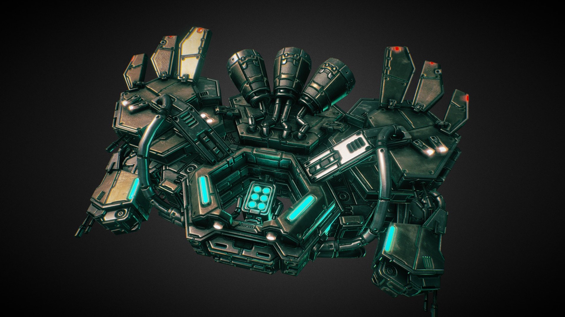 In-game model of a medium spaceship belonging to the Deprived faction.
Learn more about the game at http://starfalltactics.com/ - Starfall Tactics — Newton Deprived battlecruiser - 3D model by Snowforged Entertainment (@snowforged) 3d model