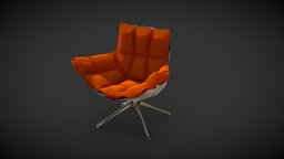 Orange Chair VR sofa, armchair, orange, mr, bag, vr, ar, virtualreality, beenox, chair