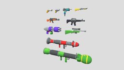 Low Poly Gun Package videogames, mobilegames, weapon, game, weapons, lowpoly, gun, guns, hypercasual