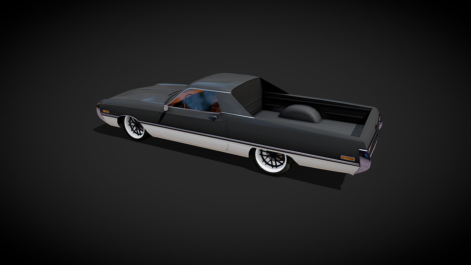 Fictional model of a pickup truck.Model scale Unity engine.PBR textures 3d model