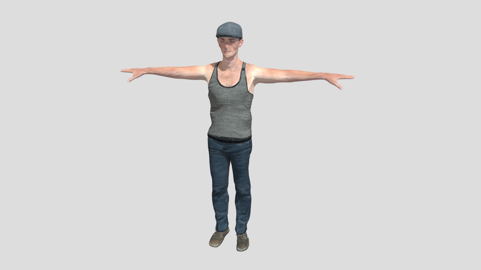 Just a Male character, named Peter. Adobe Fuse + MixamoRig Rigged 3dmodel Fbx, Dae formats Separate textures for Body, Top, Bottoms, Shoes and Hair: Diffuse, Normal, Gloss, Opacity, Specular.

Plus Fbx LOD Model: LOD0 -35266p/18449v; LOD1 - 17971p/9658v; LOD2 - 7651p/4383v - Peter - LOD Man character - Download Free 3D model by Egunoff 3d model