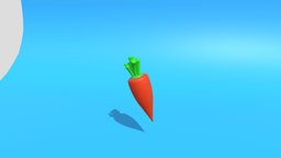 Cartoon Carrot plant, food, garden, market, carrot, vegetation, fresh, vitamin, kitchen, nature, veggie, tasty, vegetable, vegetarian, healthy, carrots, cartoon, lowpoly, low, poly