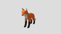 low-poly model of a Fox from the "Taiga" set unreal, predator, fox, fox3d, game-asset, low-poly-model, taiga, unity3d, asset, 3dsmax, blender, lowpoly, gameasset, animal, gameready