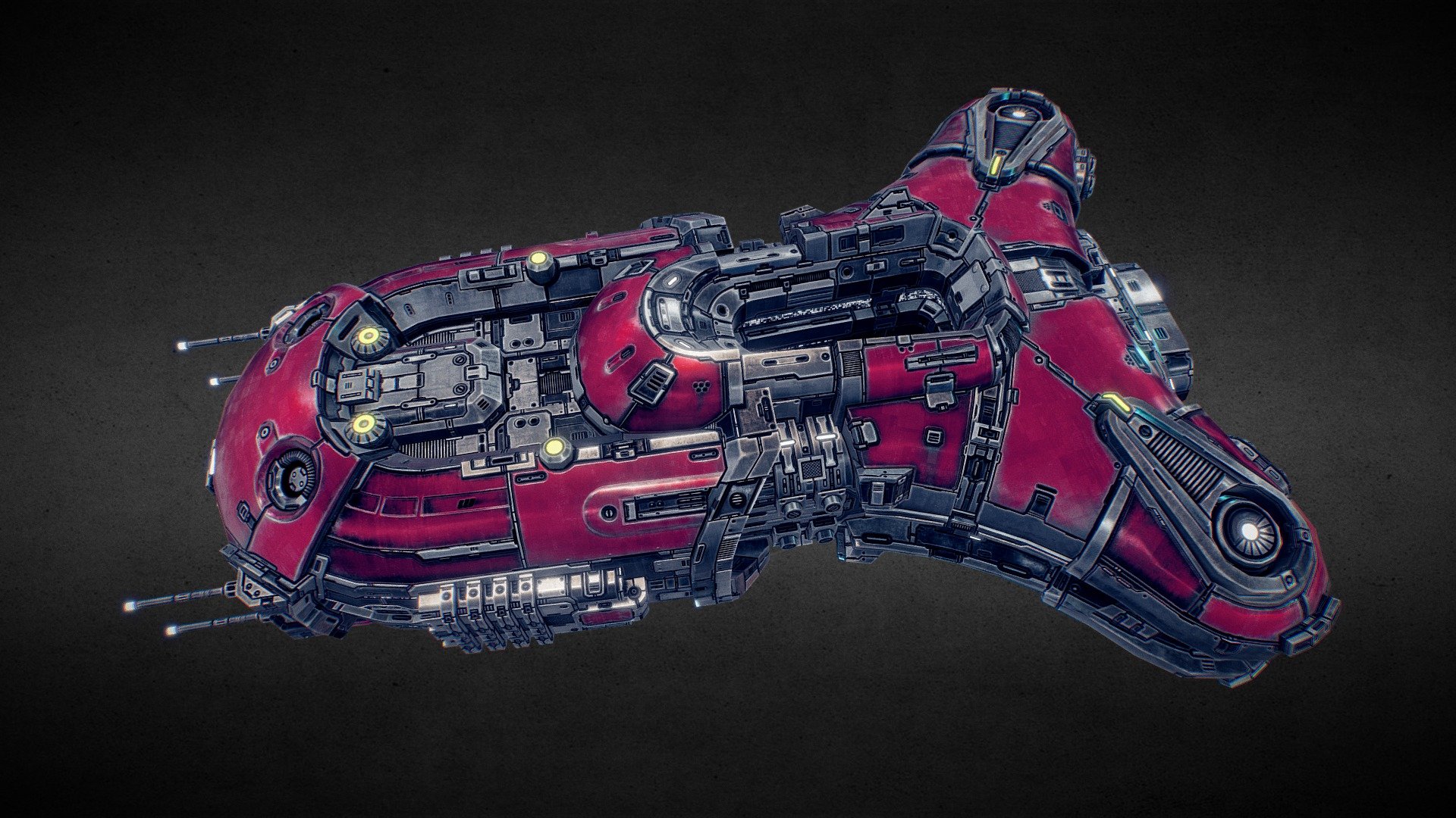 In-game model of a medium spaceship belonging to the Vanguard faction.
Learn more about the game at http://starfalltactics.com/ - Starfall Tactics — Ichaival Vanguard battleship - 3D model by Snowforged Entertainment (@snowforged) 3d model