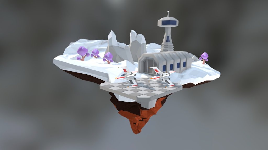 Lowpoly Island - 3D model by Elf Pla (@3lf) 3d model