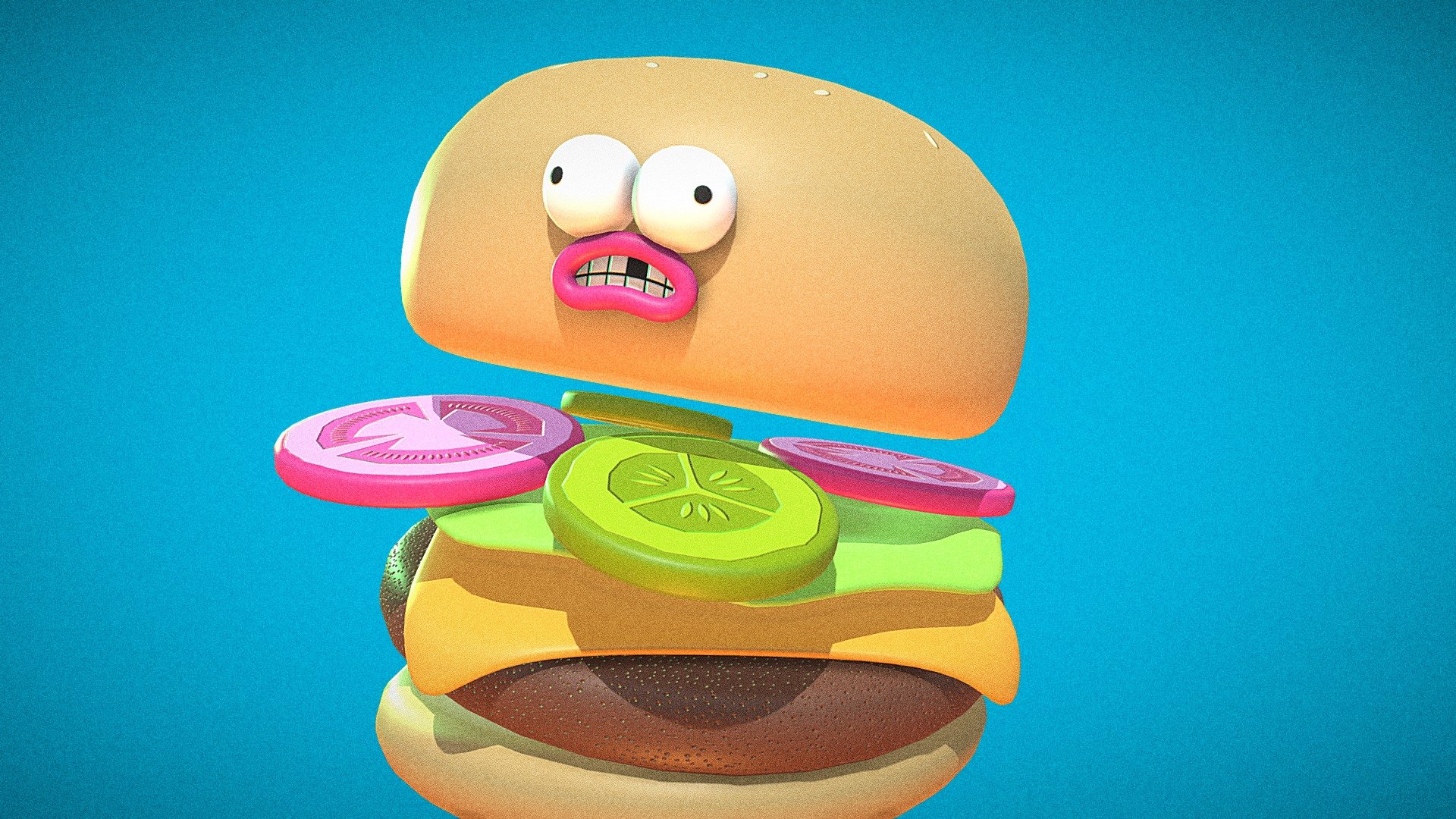 Big Kahuna Burger, Beef Boss, Bob's Burgers, the Ulti-Meatum!! I just had some fun with my own fast food fellow. 🍔🍔🍔 - Ben the Burger - Buy Royalty Free 3D model by psychrome 3d model