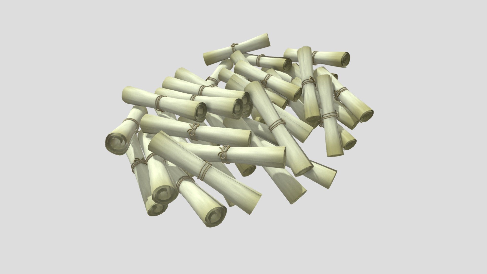 Paper Scrolls Pile - Paper Scrolls Pile - Buy Royalty Free 3D model by kopofx 3d model