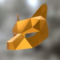 Wolf Mask party, mask, egometry, low-poly-mask, low-poly, lowpoly, halloween