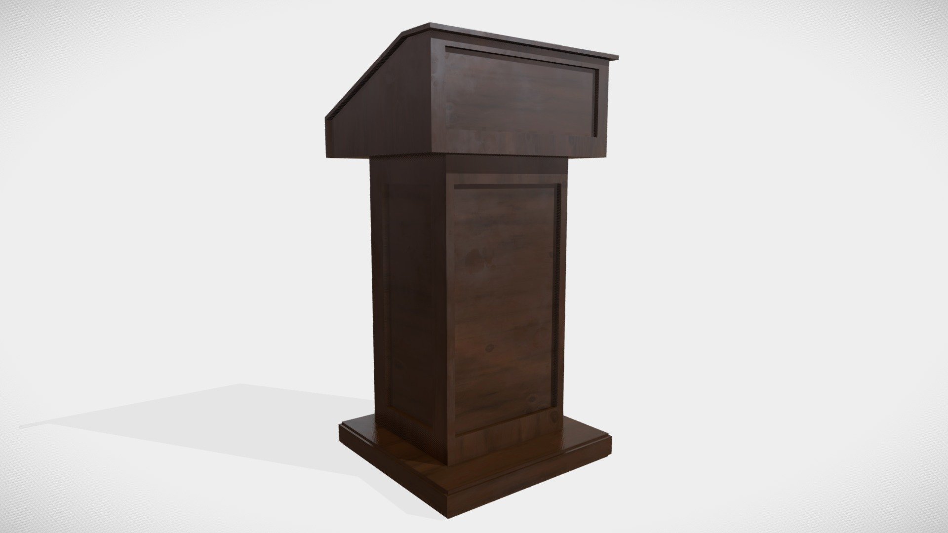 This is a 3D model of Pulpit - Lectern expo




Made in Blender 3.x (PBR Materials) and Rendering Cycles.

Main rendering made in Blender 3.x + Cycles using some HDR Environment Textures Images for lighting which is NOT provided in the package!

What does this package include?




3D Modeling of Pulpit - Lectern expo

2K and 4K Textures (Base Color, Normal Map, Roughness)

Important notes




File format included - (Blend, FBX, GLB)

Texture size - 2K and 4K

Actual measurements

Uvs non - overlapping

Polygon: Quads

Centered at 0,0,0

In some formats may be needed to reassign textures and add HDR Environment Textures Images for lighting.

Not lights include

Renders preview have not post processing

No special plugin needed to open the scene.

If you like my work, please leave your comment and like, it helps me a lot to create new content. If you have any questions or changes about colors or another thing, you can contact me at we3domodel@gmail.com - Pulpit - Lectern Expo - Buy Royalty Free 3D model by We3Do (@we3DoModel) 3d model