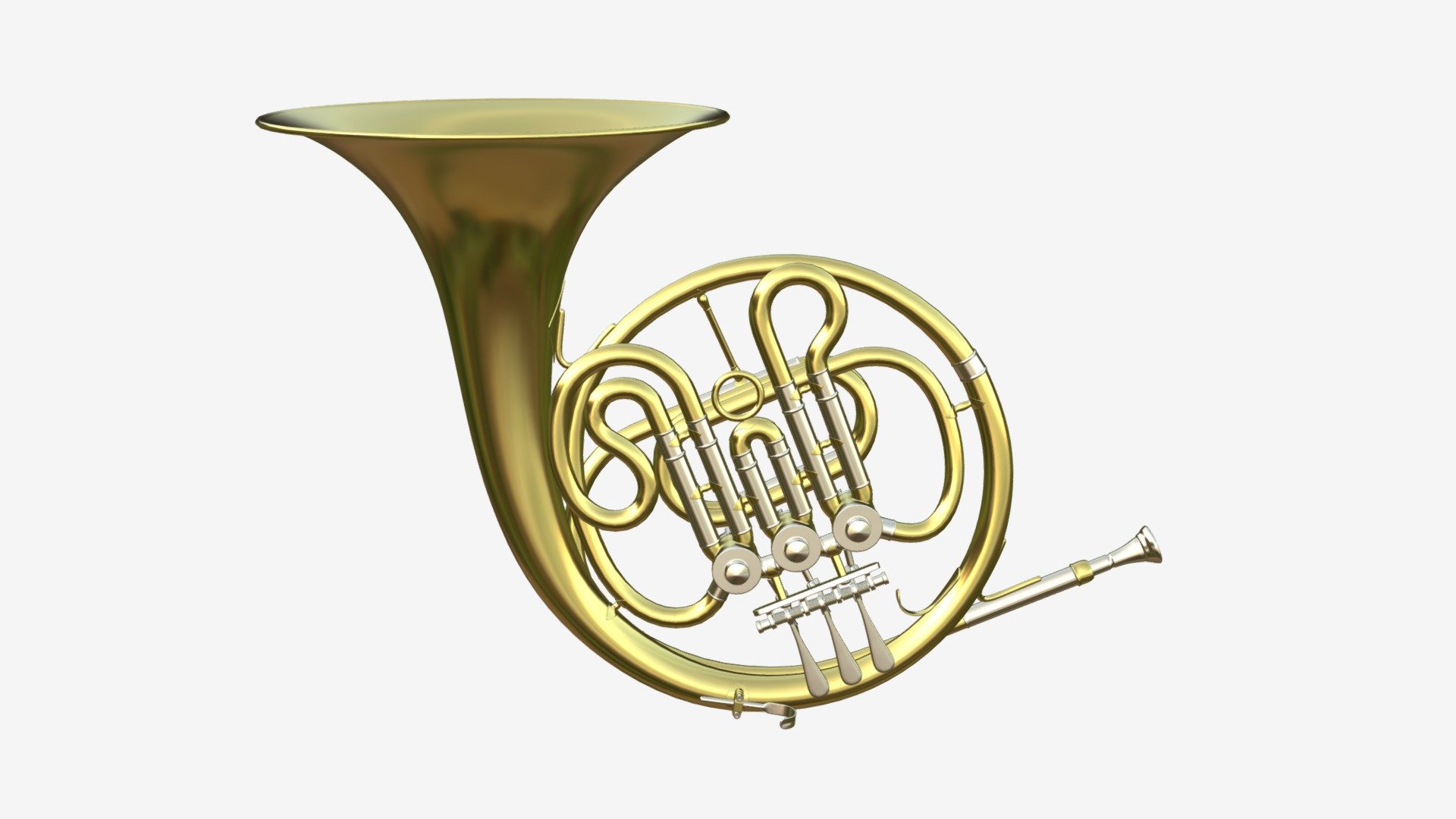 Brass bell french horn - Buy Royalty Free 3D model by HQ3DMOD (@AivisAstics) 3d model