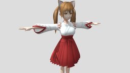 【Anime Character】Maple (Miko/Unity 3D) japan, animegirl, animemodel, anime3d, miko, japanese-style, anime-character, vroid, unity, anime, japanese