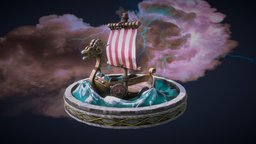 Stylized Viking Boat 3D Model & Complete Guide wooden, viking, 3dart, ocean, ready, tutorial, course, training, youtube, 3, substancepainter, game, 3d, blender, model, ship, zbrush, wood, free, stylized, sketchfab, sea, boat, 3dtudor