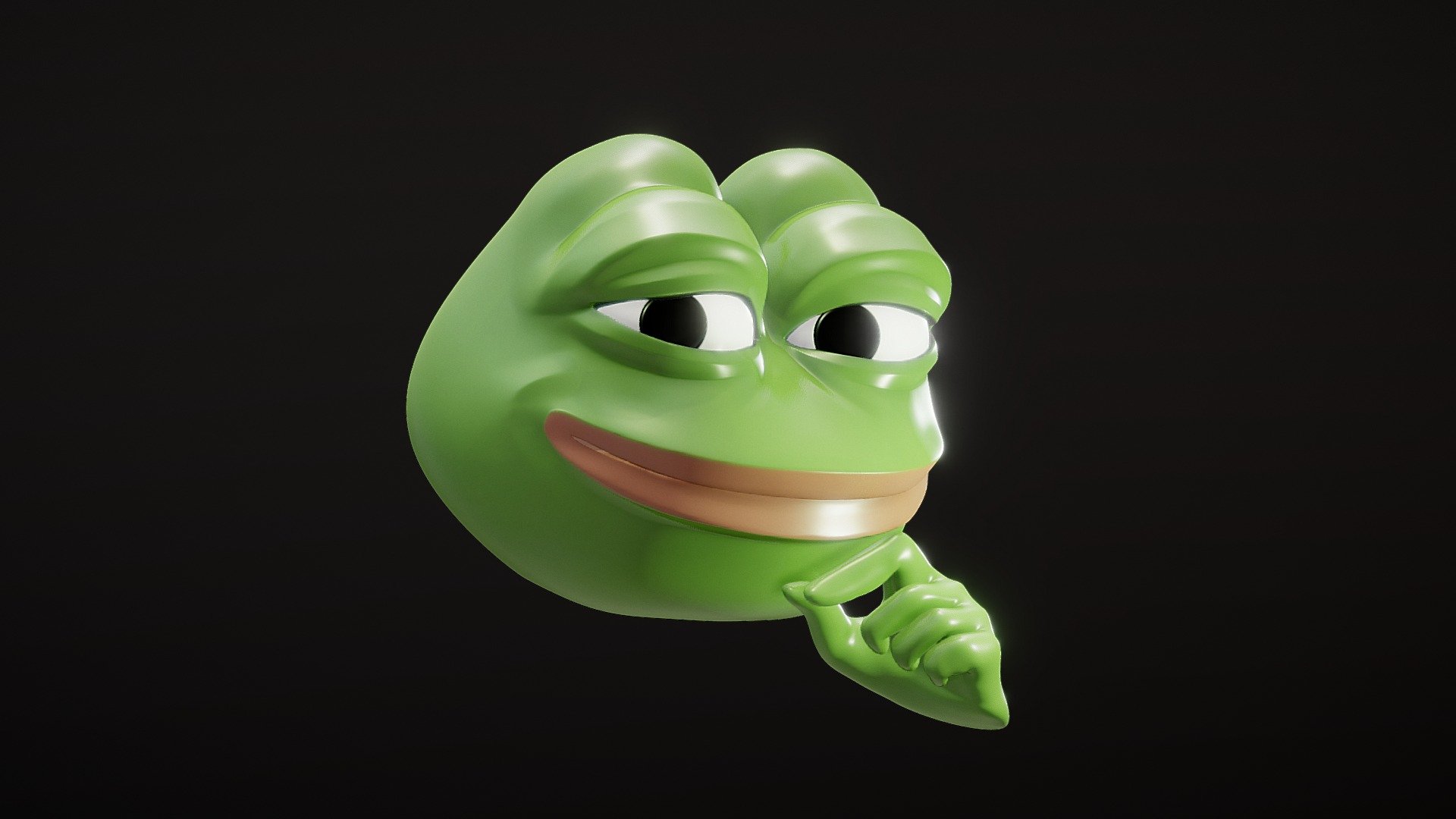 Another Pepe keeping with the aesthetics of the rest of my frogs.

Featuring:




clean topology, smoothable geometry

low-poly and high-poly (sculpted) versions

native Blender 3.0.0 file

4K textures

matching topology with other pepes in my store (can be easily morphed between)

separated eyes, a mouth cavity

“Pepe the Frog is an Internet meme consisting of a green anthropomorphic frog with a humanoid body. Pepe originated in a 2005 comic by Matt Furie called Boy’s Club. It became an Internet meme when its popularity steadily grew across Myspace, Gaia Online and 4chan in 2008. By 2015, it had become one of the most popular memes used on 4chan and Tumblr. Different types of Pepe include “Sad Frog”, “Smug Frog”, “Angry Pepe”, “Feels Frog”, and “You will never…” Frog. Since 2014, ‘rare Pepes’ have been posted on the ‘meme market’ as if they were trading cards.” - Smug Pepe - Buy Royalty Free 3D model by ÆON (@xaeon) 3d model