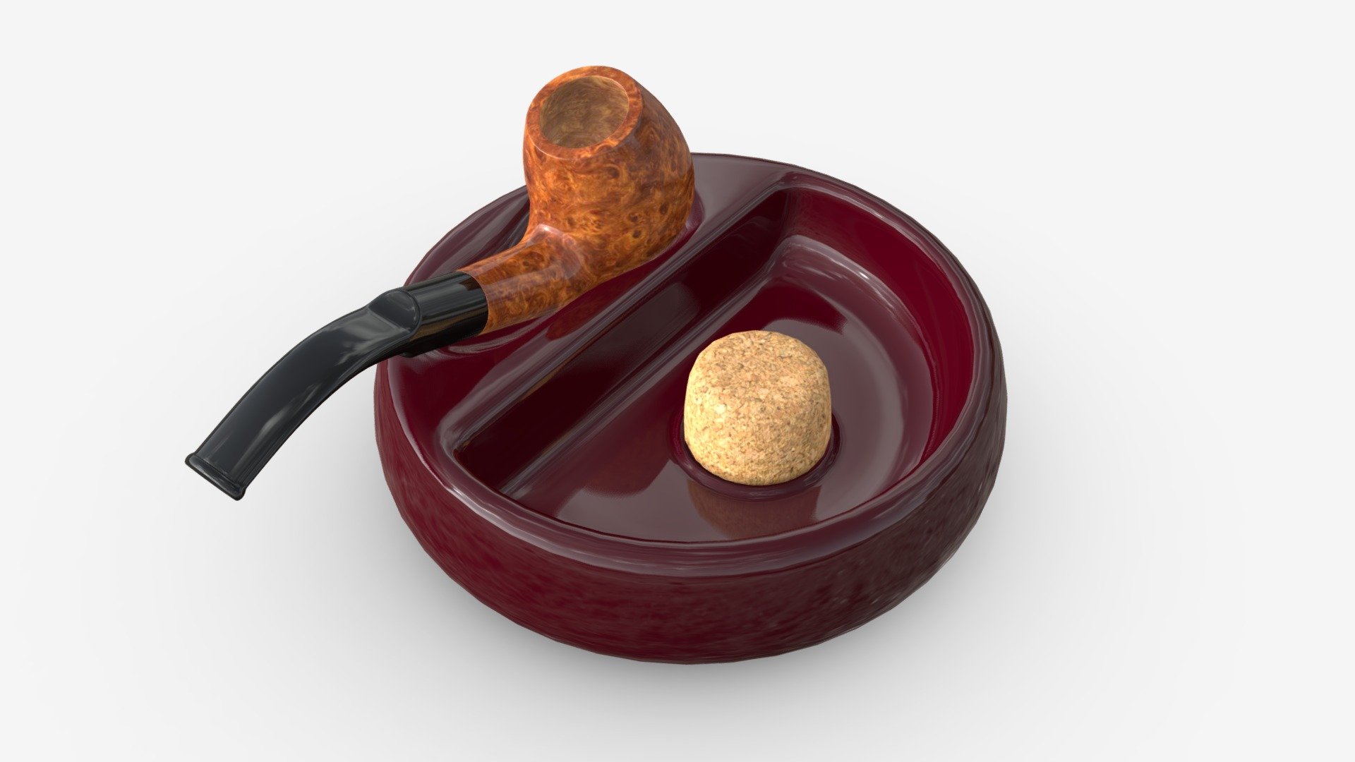 Smoking Pipe Ashtray with Holder 01 - Buy Royalty Free 3D model by HQ3DMOD (@AivisAstics) 3d model