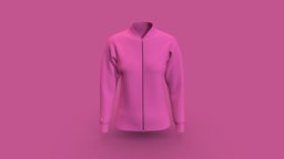 Raglan Fashion Casual Slim Jacket Pink