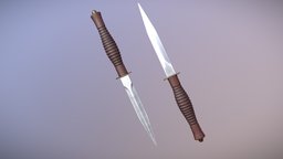 Throwing Knife unreal, throwing, melee, ready, ranged, game-ready, knife, unity, game, pbr, lowpoly, low, poly, blade