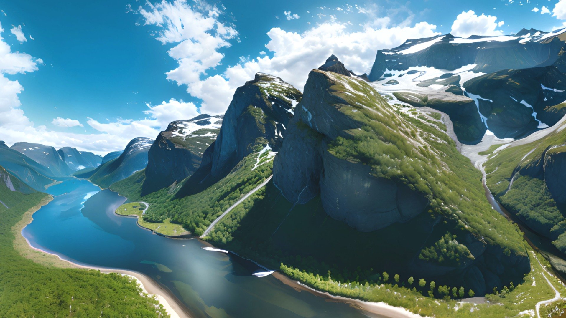This pack contains 16 different HDRI equirectangular panoramas which will help you create 360 degrees spherical Natural Landscapes backgrounds in different 3d software (Blender, Unreal Engine, Unity, 3dMax and many others). It is perfect for games, virtual reality, 3d renders, movies etc. All images were created with AI and edited in different 2d and 3d software to improve quality, remove seams and make them perfect for any 3d or 2d Forest or Natural landscape project.

Texture formats: HDR and JPG;
Number of unique textures: 16;
Number of 3d models: 1; 
Texture resolutions: 8k (8192 x 4096); - HDRI Forest & Landscape Panoramas Megapack Vol.1 - Buy Royalty Free 3D model by Ionut81 3d model
