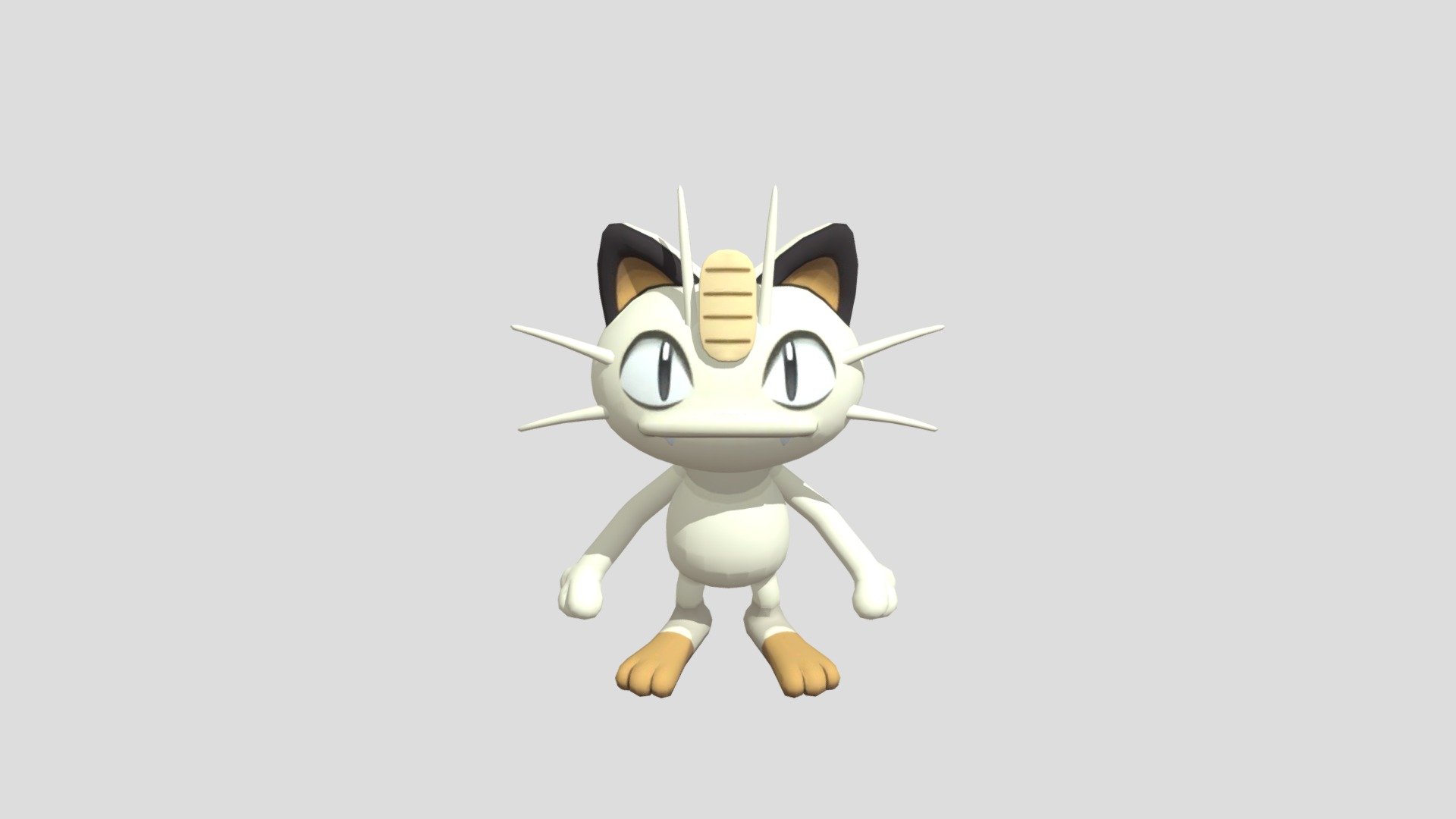 Meowth Pokemon [Animated] - 3D model by prozip (@quachkimson2000) 3d model