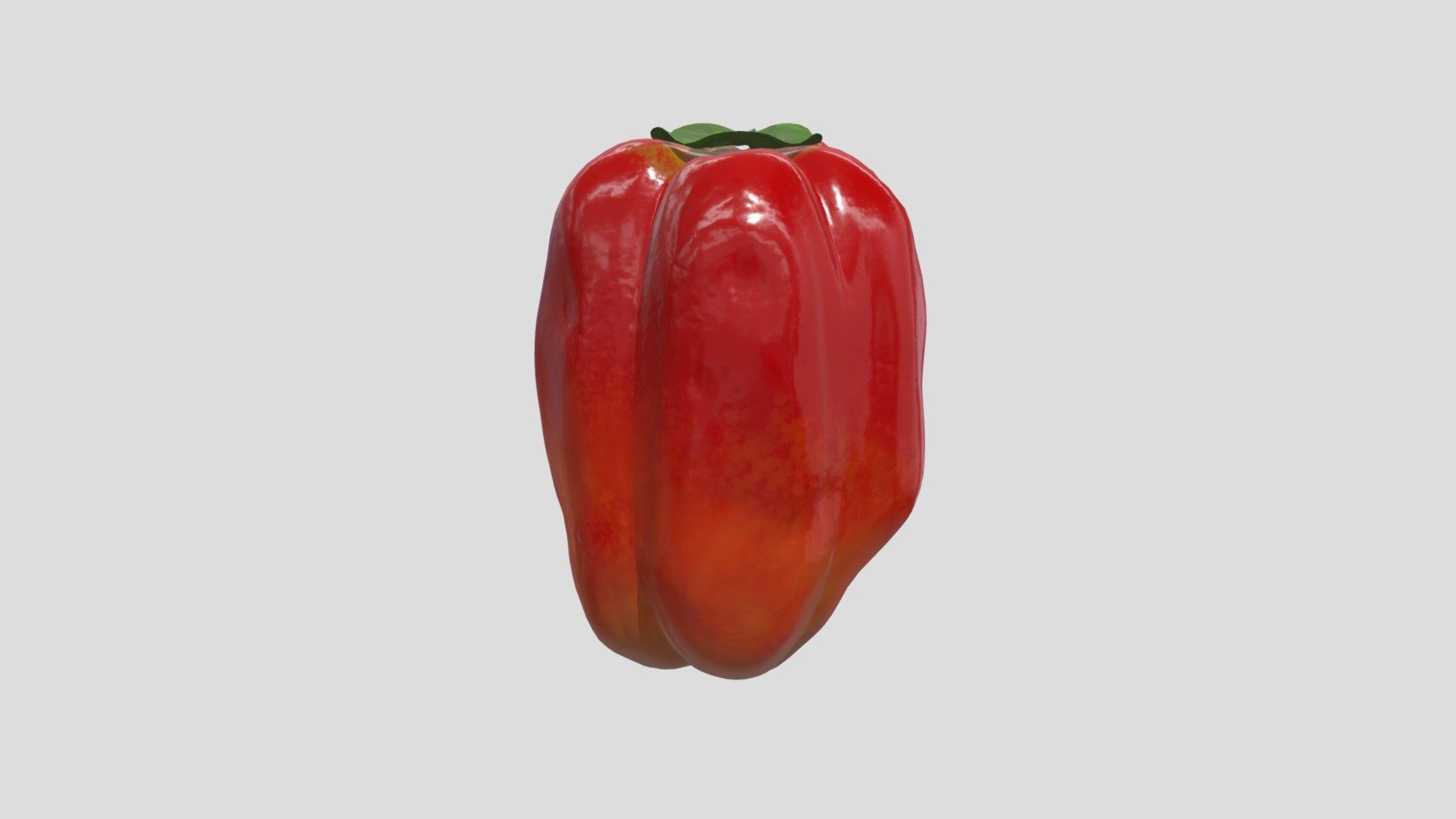 3d model of a Pepper. Perfect for games, scenes or renders.

Model is correctly divided into main parts. All main parts are presented as separate parts therefore materials of objects are easy to be modified or removed and standard parts are easy to be replaced.

TEXTURES: Models includes high textures with maps: Base Color (.png) Height (.png) Metallic (.png) Normal (.png) Roughness (.png)

FORMATS: .obj .dae .stl .blend .fbx .3ds

GENERAL: Easy editable. Model is fully textured.

Vertices: 7179 Polygons: 7152

All formats have been tested and work correctly.

Some files may need textures or materials adjusted or added depending on the program they are imported into 3d model