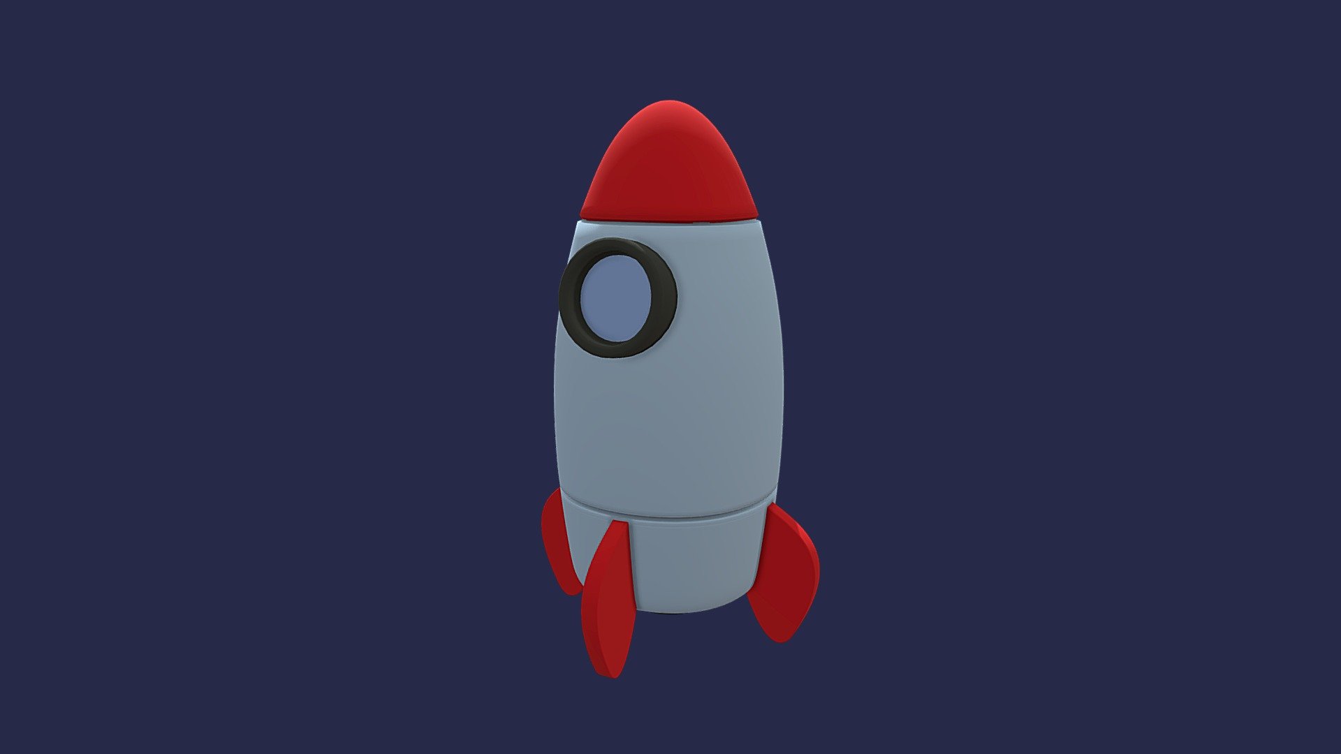 Cartoon Rocket 
* modeled in blender
* &ldquo;textured