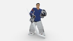 Hockey Player 0301 hockey, style, people, player, miniatures, realistic, sportsman, character, 3dprint, model, man, sport