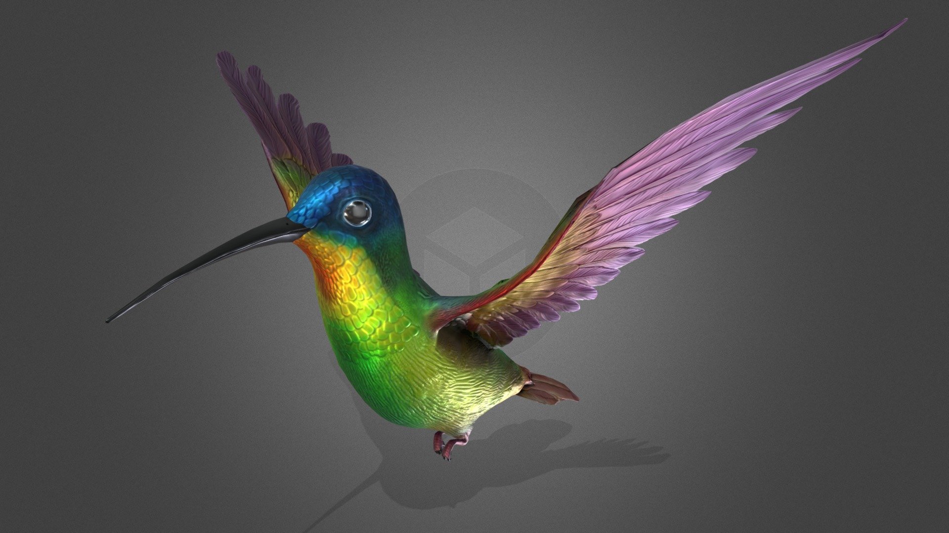 High detailed flying bird - High detailed flying bird - Download Free 3D model by Al-Deezel (@Al-dezel) 3d model