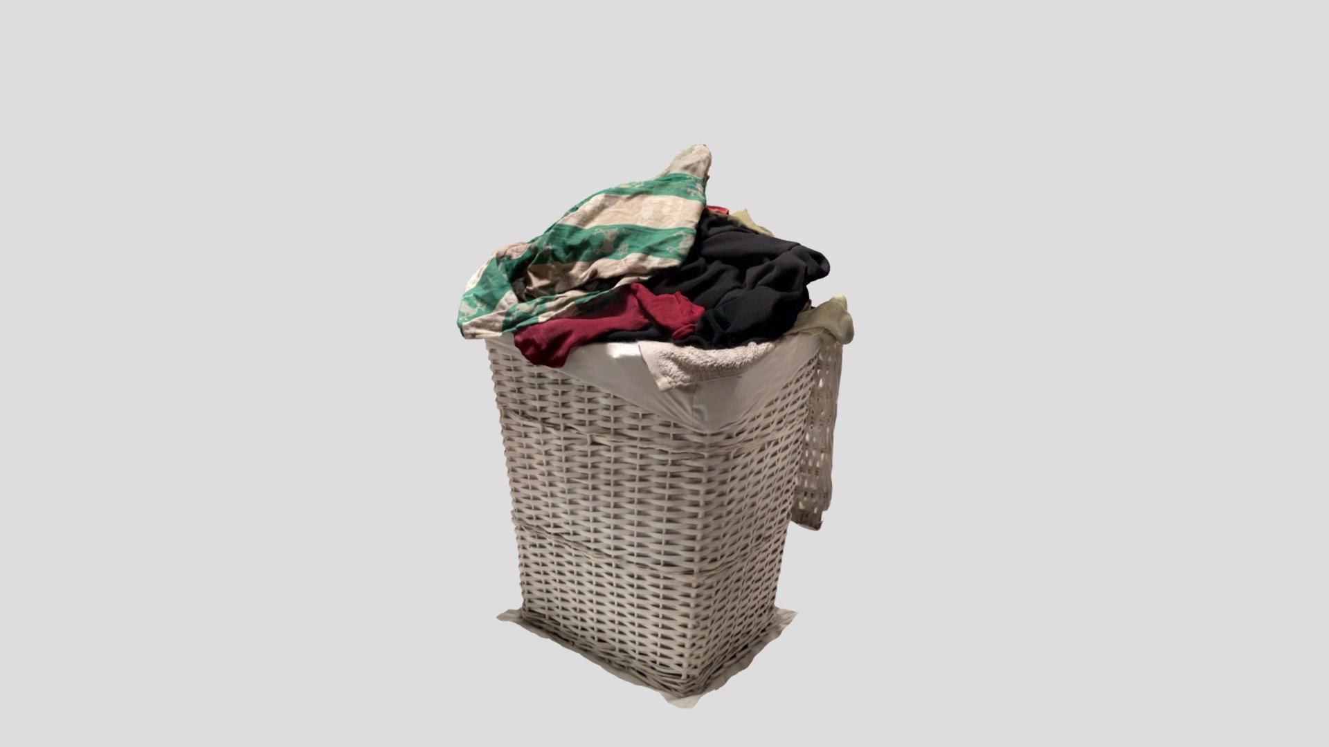 Laundry basket full of dirty clothes

Created with Polycam - Laundry basket - Download Free 3D model by Karolisbutenas 3d model