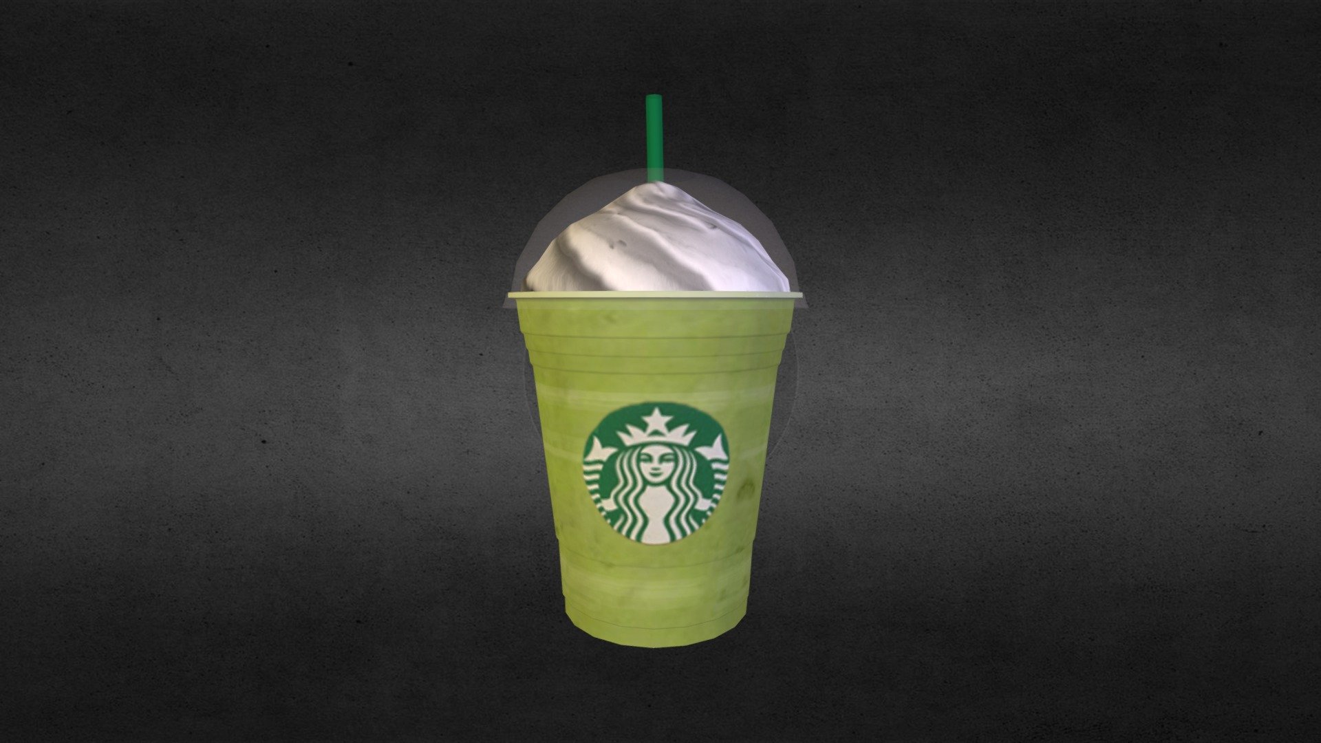 A little model I made in ode to the almighty Starbucks Green tea Frappacino 3d model
