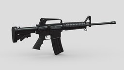 Colt AR-15 High Poly Subdivision