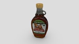 Maple Syrup Glass Bottle maple, sweet, qlone, glass, 1scanaday
