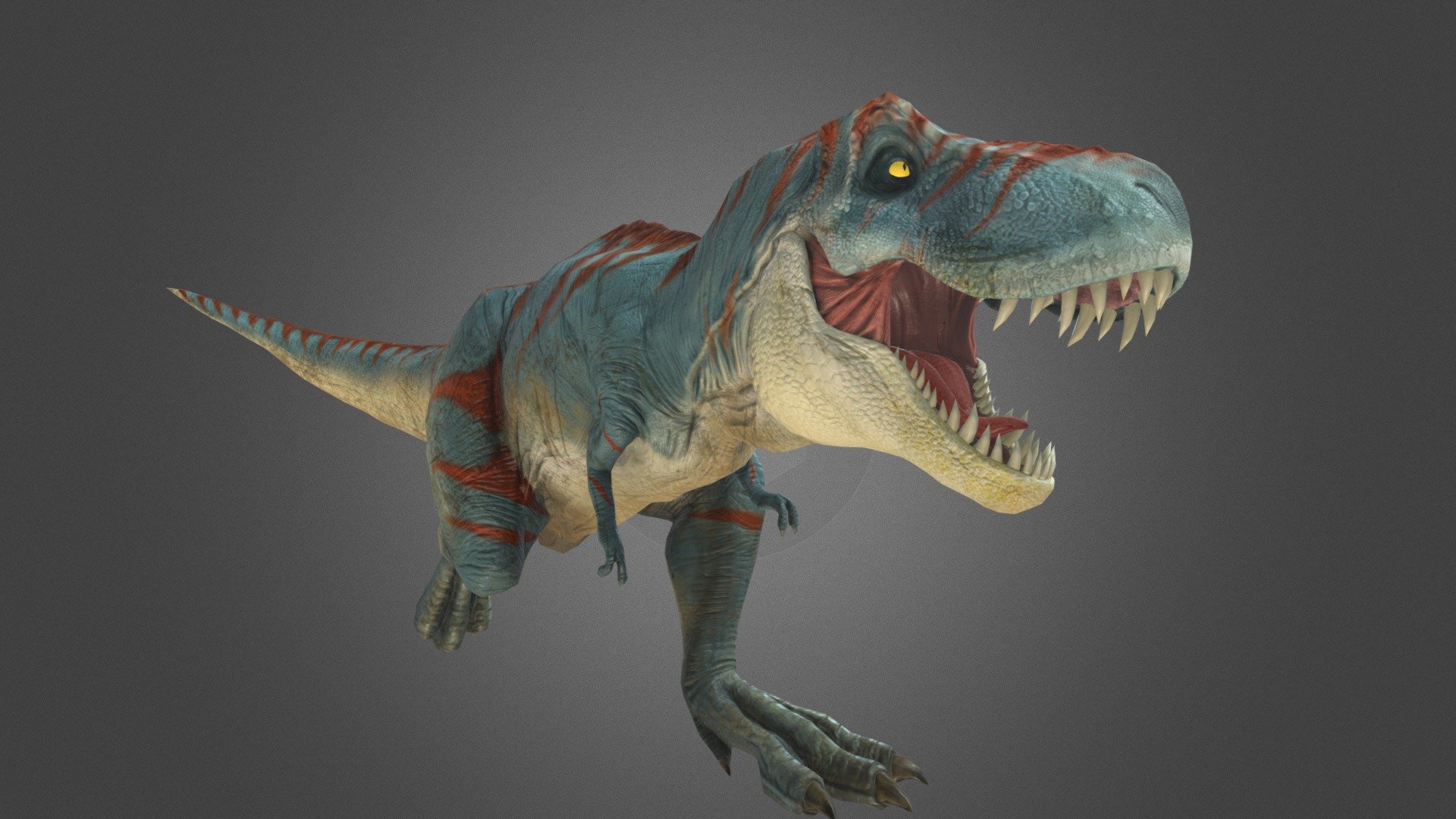 dinosaur (rex) animation (running) - high detailed dinosaur animation (running) - Download Free 3D model by Al-Deezel (@Al-dezel) 3d model