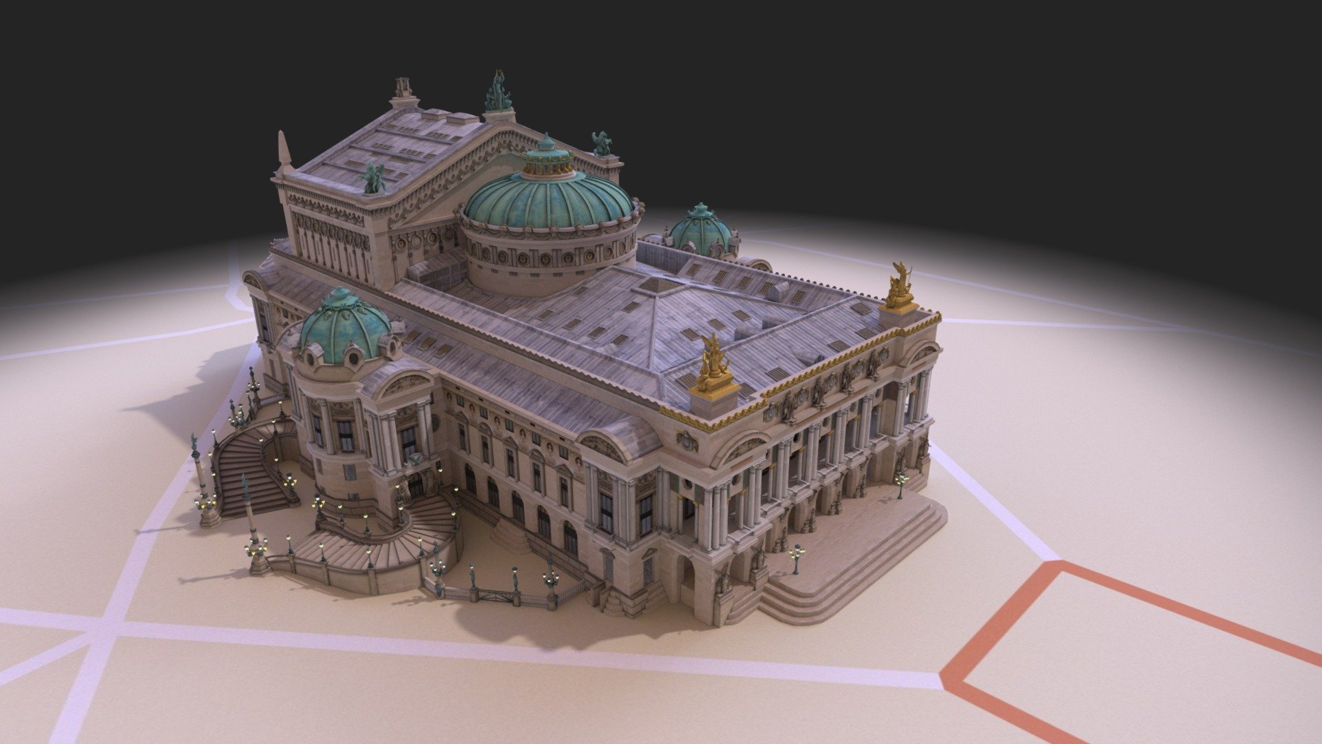 Opera Garnier - 3D model by leo kerjean (@leo.kerjean) 3d model