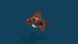 Goldfish robot fish, maya2019, maya, 3d, model3d