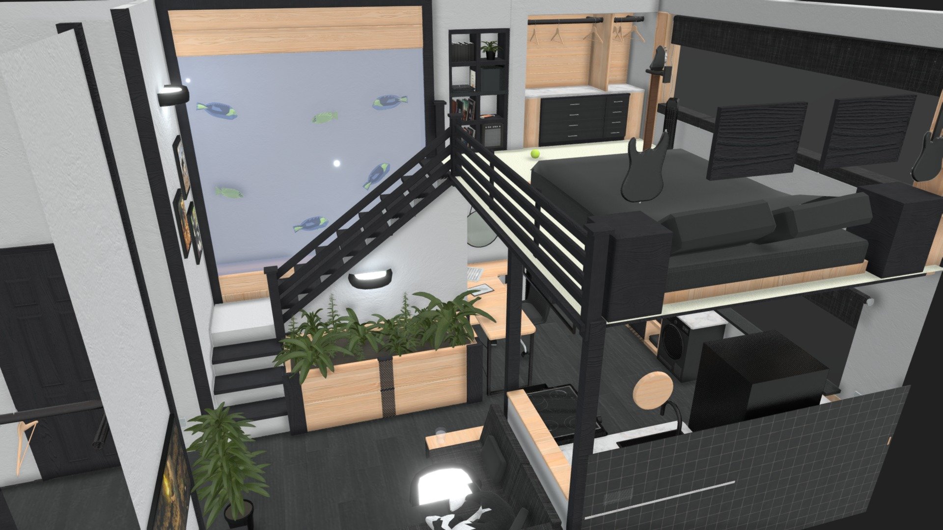 My dream apartment/home modelled in Maya 2022 for my Final Major Project in my first year of a Games Art college course. 

Any feedback (positive or negative) is greatly appreciated as it will really help with my evaluation next week.

title aided by @strawbie133 - Modern Living Space - Final Major Project - Buy Royalty Free 3D model by sam (@pigeons) 3d model