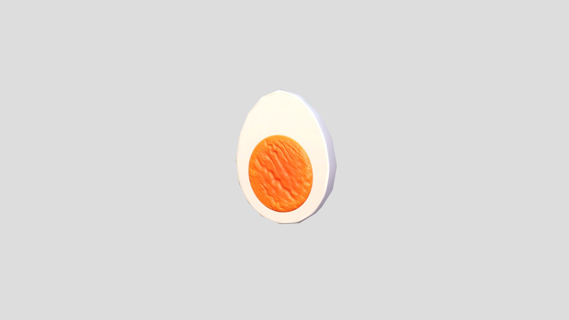 Half Boiled Egg 3d model.      
    


Clean topology    

Non-overlapping unwrapped UVs        
 


PNG texture               

2048x2048                


- Base Color                        

- Normal                            

- Specular                         

 - Half Boiled Egg - Buy Royalty Free 3D model by bariacg 3d model