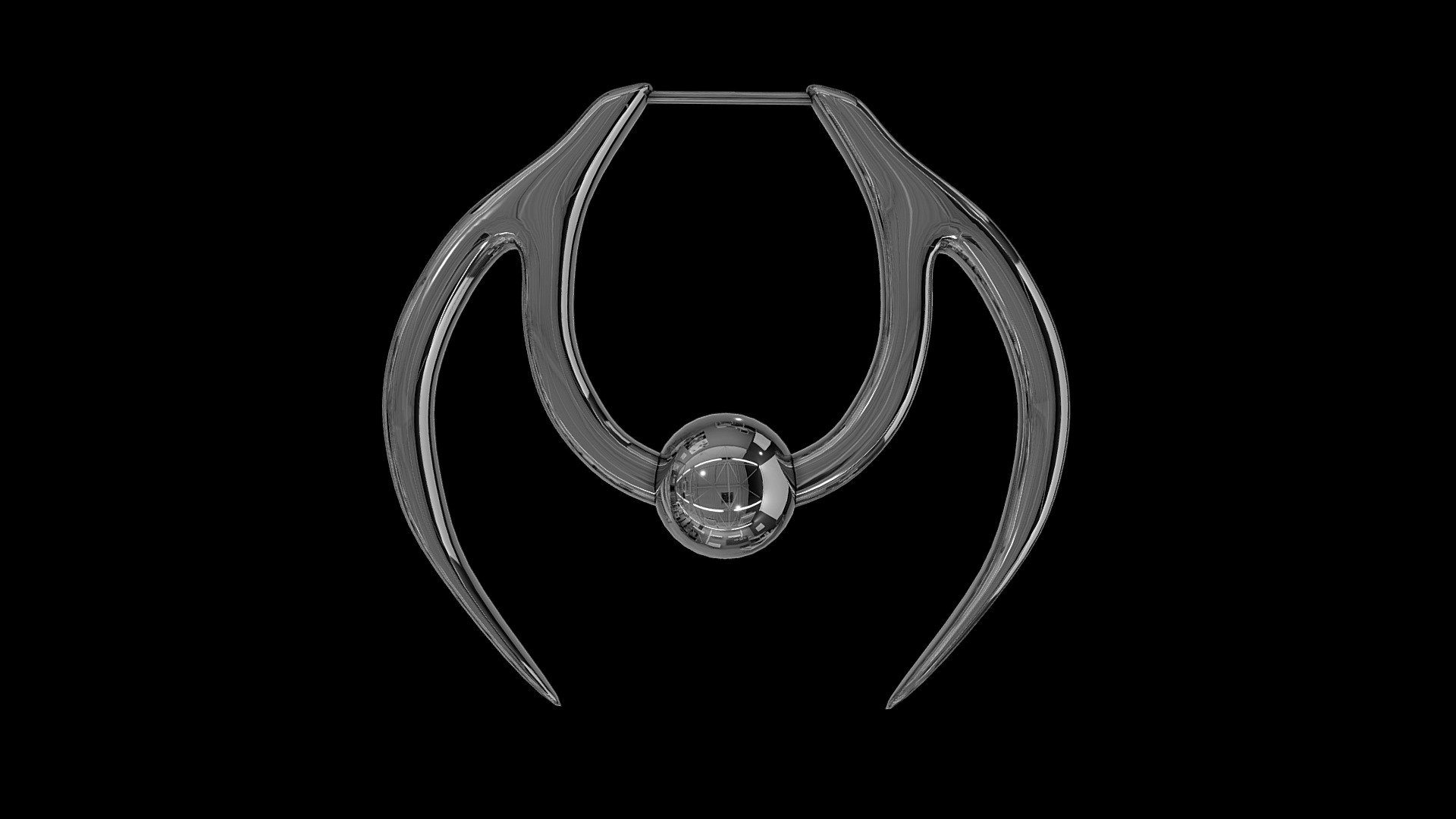 tribal esque ring / hoop - Piercing / earring / jewelry - Buy Royalty Free 3D model by 4145K4N 3d model
