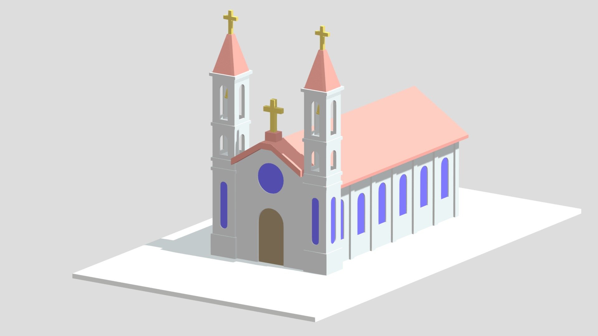 -Lowpoly Cartoon Church

-Made with Blender 2.8.

-Rendered with Cycles.

-system units -: m.

-Polygons: 2,483.

-Vertices: 3,274.

-This model included 6 objects.

-Formats: . blend . fbx . obj, c4d,dae,fbx,unity.

-Thank you 3d model