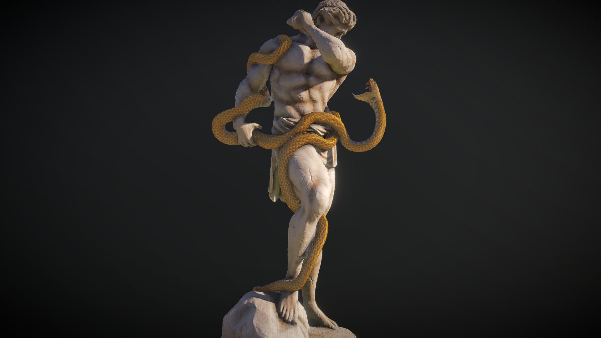 179 Pics - Statue with Snake - 3D model by visualmotions 3d model
